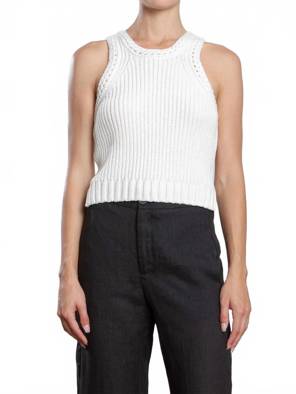 NEW PHARAOH cecil tank top in cream